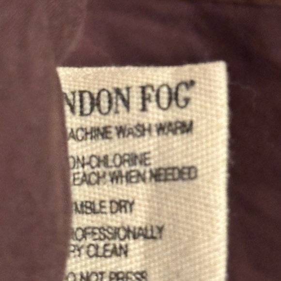 Men’s London Fog Brown Jacket with Tan Collar As is - Picture 4 of 10